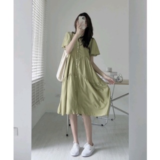   Ảnh thật+Clip  Đầm Váy Babydoll Đũi Lụa Ngắn Tay Kèm Váy 2 Dây  Tùy Mẫu  - Hanju 