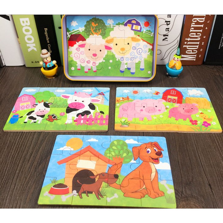 Ghép hình Puzzle tổng hợp 9,12,15,20 miếng