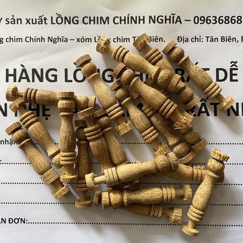 Đầu cầu lồng chim bằng tre tự thay, phụ kiện lồng chim cao cấp