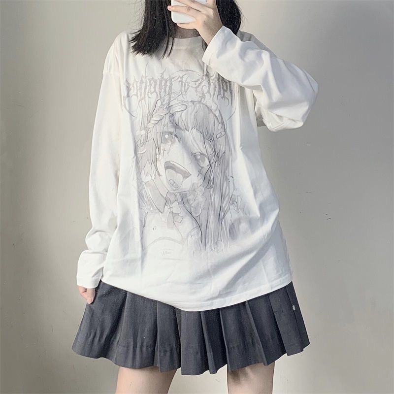 Áo thun tay dài form rộng NEKO.SG, Áo thun Streetwear Ulzzang SWT73