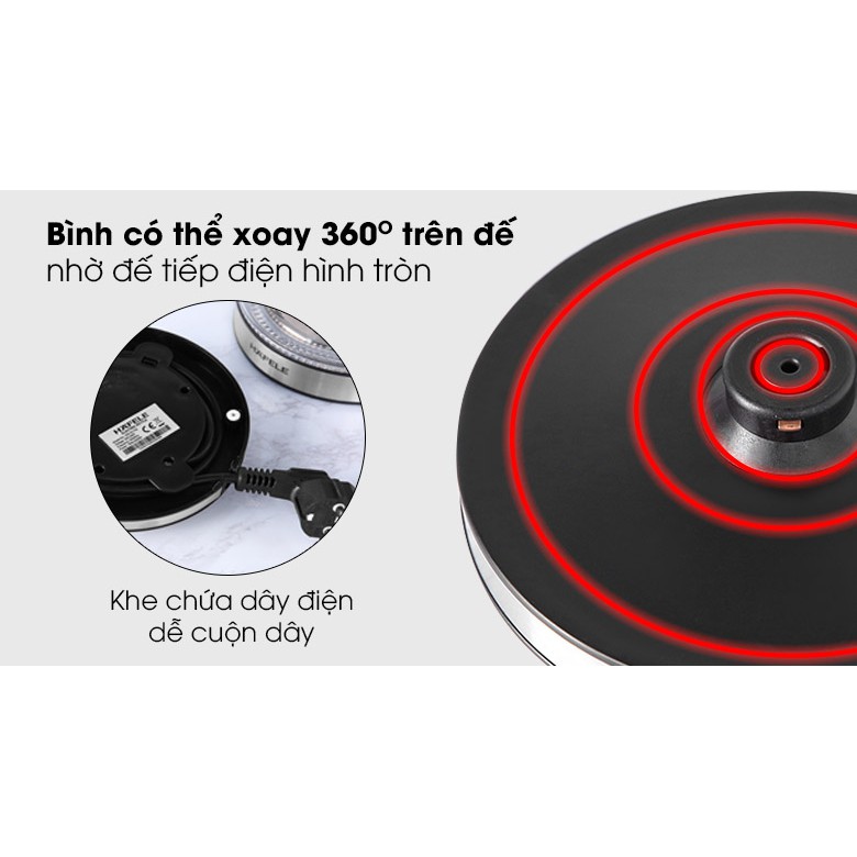 Ấm đun siêu tốc HafeleT-602C 1.7L - Hàng chính hãng