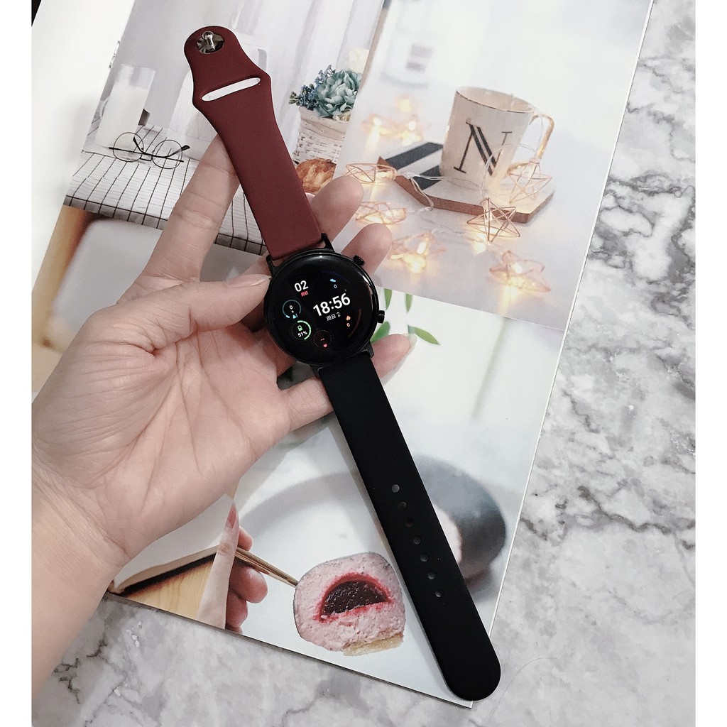 Dây Đeo Silicon 20mm / 22mm Thay Thế Cho Đồng Hồ Amazfit Mobile Youth Edition