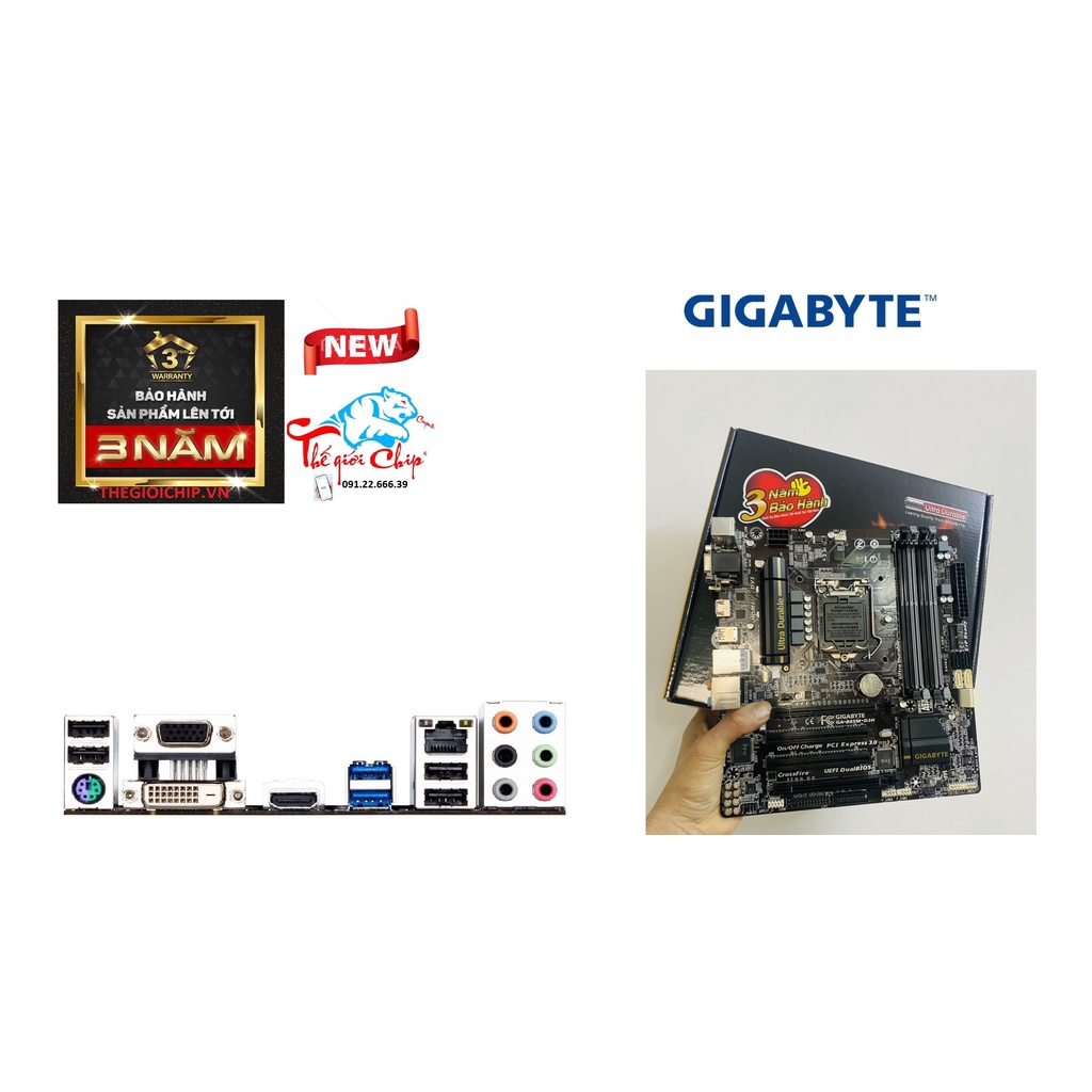 [HCM]Bo Mạch Chủ (Mainboard) GIGABYTE B85M-D3H (CTY Box-3 Năm)