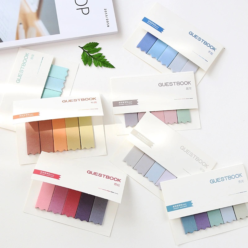 Set 100 Tờ Giấy Ghi Chú Màu Gradient Phong Cách Hàn Quốc