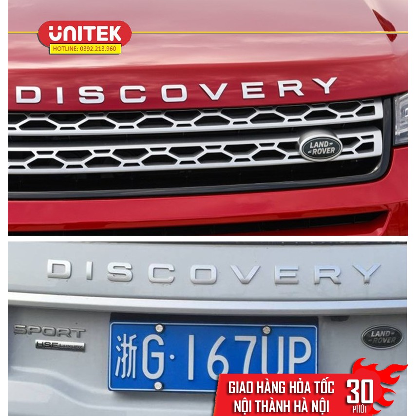 Decal Tem Chữ Discovery 3D Dán Trang Trí Ô Tô