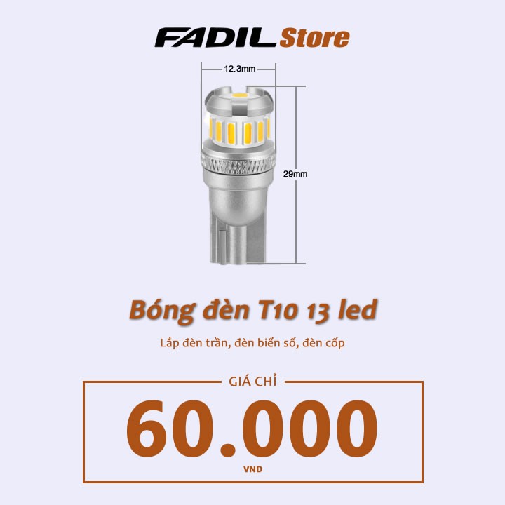 [SL 1 bóng] - Bóng đèn LED T10 lắp đèn trần, đèn cốp, đèn biển số cho VinFast Fadil