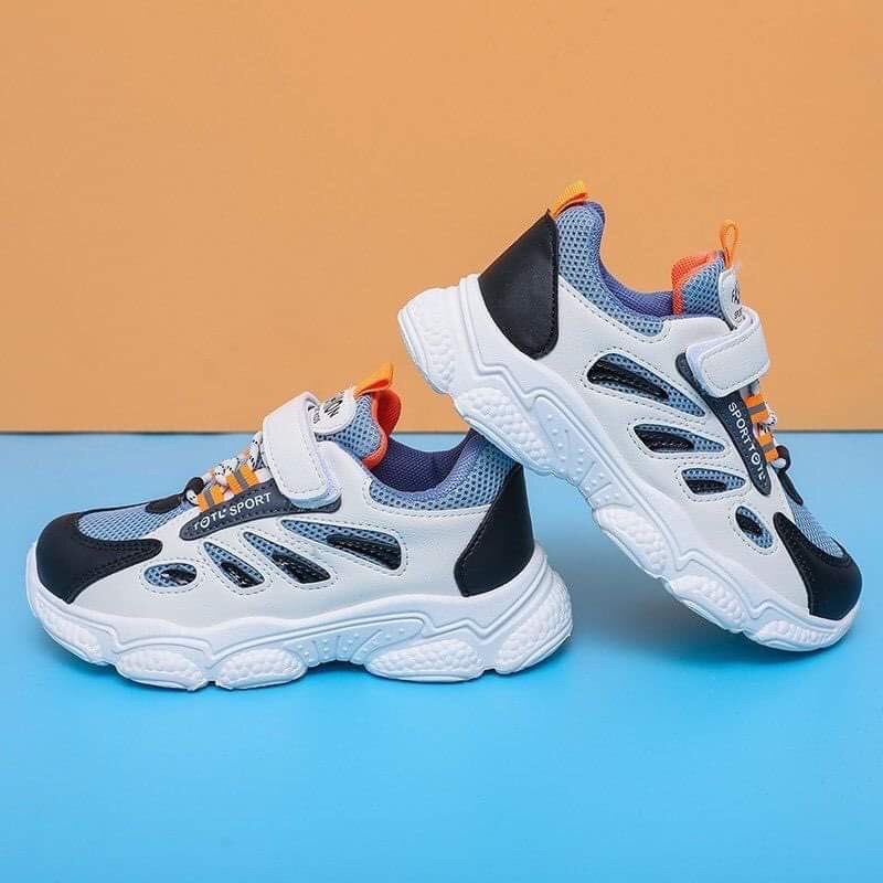 Giày thể thao phối lưới thoáng khí cho bé trai bé gái 5-10 tuổi G006