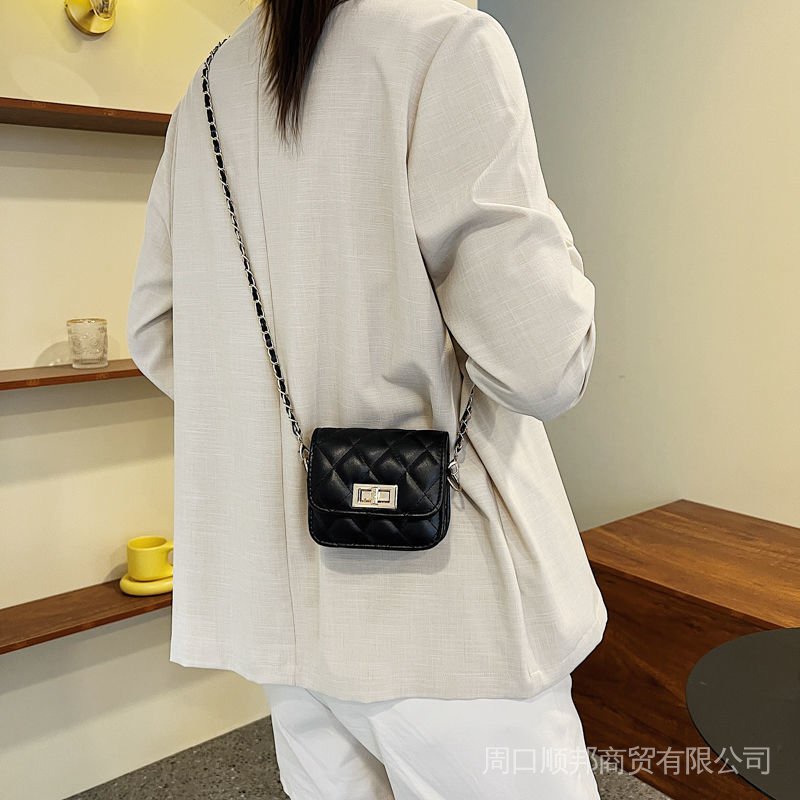 Túi Đeo Chéo Chanel Mini Phối Dây Xích Thời Trang Hàn Quốc 2022 Sang Trọng Cho Nữ