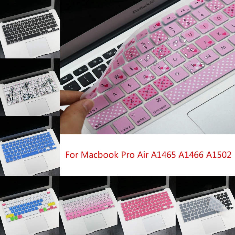 Ốp bàn phím máy tính bảng silicone siêu mỏng dẻo cho Macbook Pro Air A1465 A1466 A1502