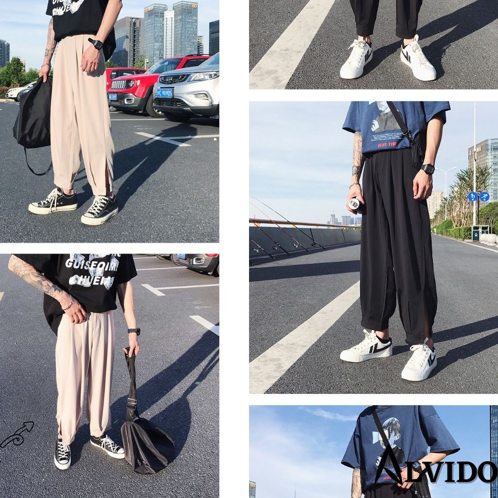 Quần jooger nam ALVIDO unisex khuy ống  thể thao hàn quốc