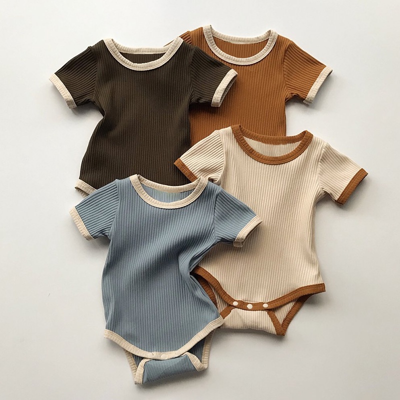 Bộ Áo Liền Quần Tam Giác Chất Liệu Cotton Cho Bé