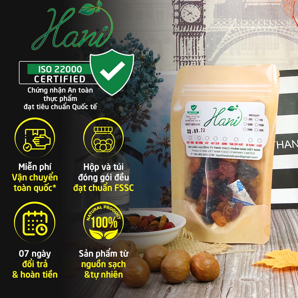 (Quà tặng) Nho khô Mỹ bổ sung nhiều Vitamin Đẹp da, căng mịn  HANI FOOD