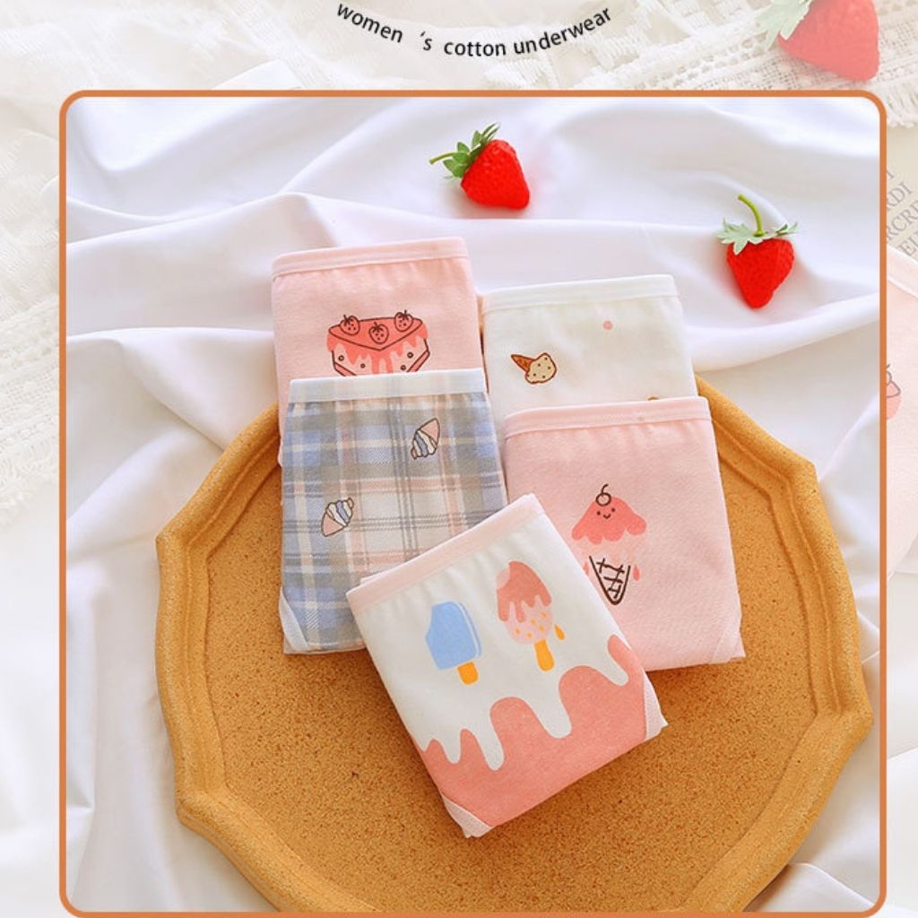 Quần lót nữ cotton tôn dáng gợi cảm, Quần chíp nữ kháng khuẩn khử mùi họa tiết cute dễ thương LANIXA L211