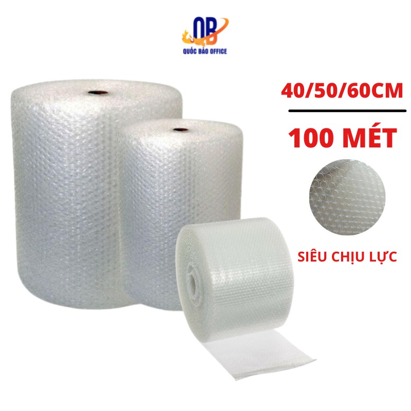 Cuộn Xốp Khí (40/50/60cm x 100m) - Màng Xốp Hơi - Xốp Nổ - Gói Hàng - Đóng Bọc Hàng - Chống Sốc Bóng Khí Xốp Chống Sốc