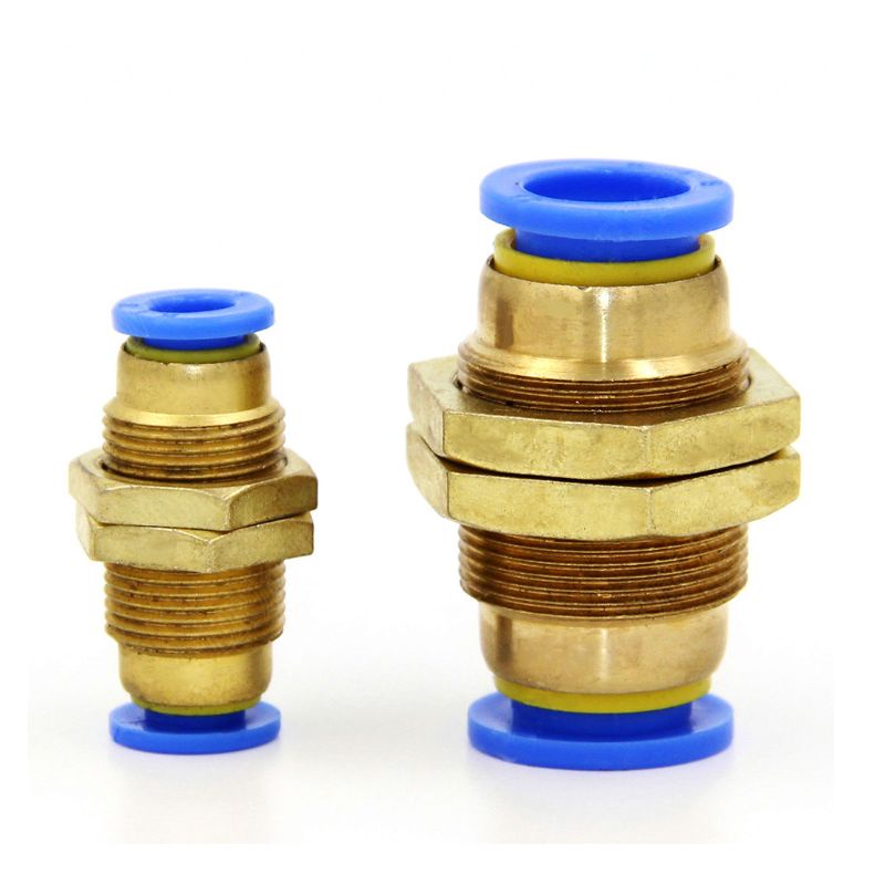Ống Nối Khí Nén Một Chạm Bằng Đồng Thau 6mm 10mm OD