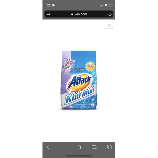 Bột giặt Attack 4,5kg