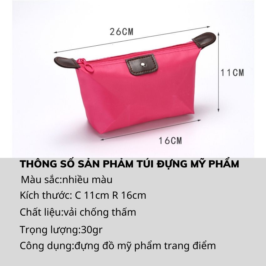 Túi Đựng Mỹ Phẩm Đồ Trang Điểm Nhỏ Gọn Có Khóa Kéo  Dễ Thương SUNOSTORE TMP01