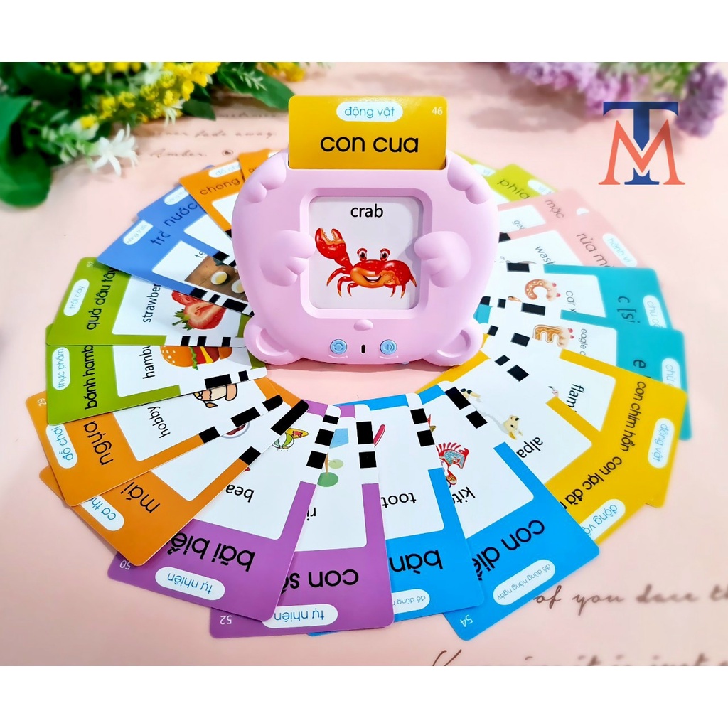 Máy học tiếng anh, máy đọc thẻ tiếng anh flashcard 225 thẻ 510 từ khoá và 29 chủ đề