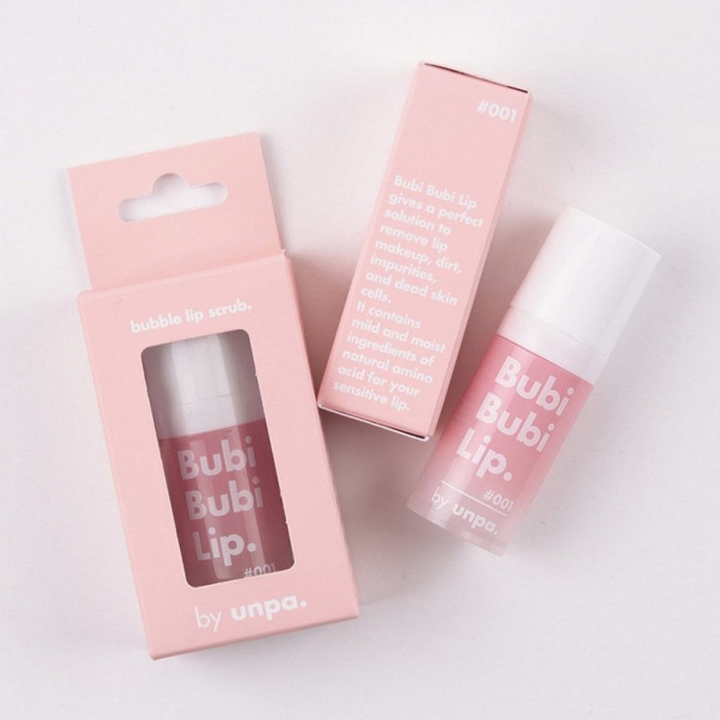 Tẩy Tế Bào Chết Môi Sủi Bọt Bubi Bubi Lip By Unpa 12ml, Dưỡng Hồng Căng Mọng Môi