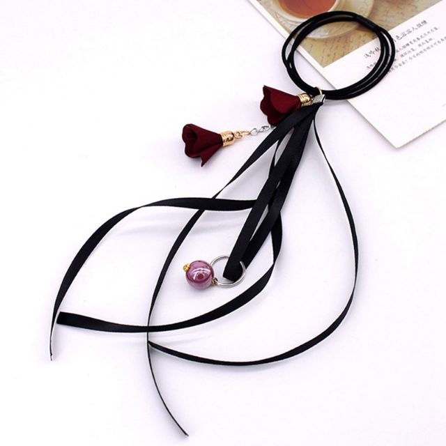 Dây buộc tóc hoa rơi xinh xắn