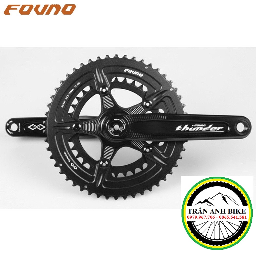 Đùi đĩa  rỗng xe đạp FOVNO THUNDER 34-50T / 36-52T / 39-53T