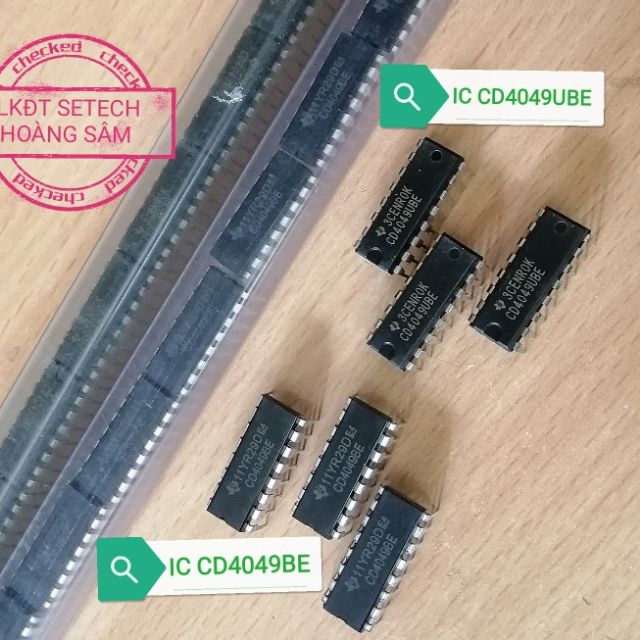 IC số CD4049 cắm CD4049BE-UBE chân cắm DIP16