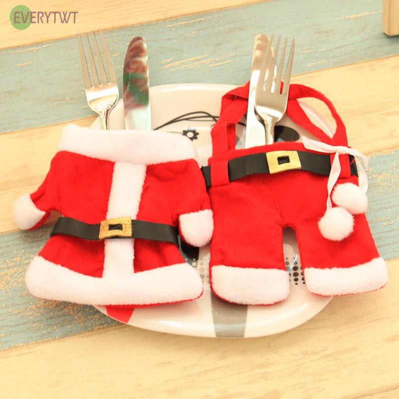 Túi Đựng Muỗng Nĩa Hoạ Tiết Giáng Sinh Dễ Thương