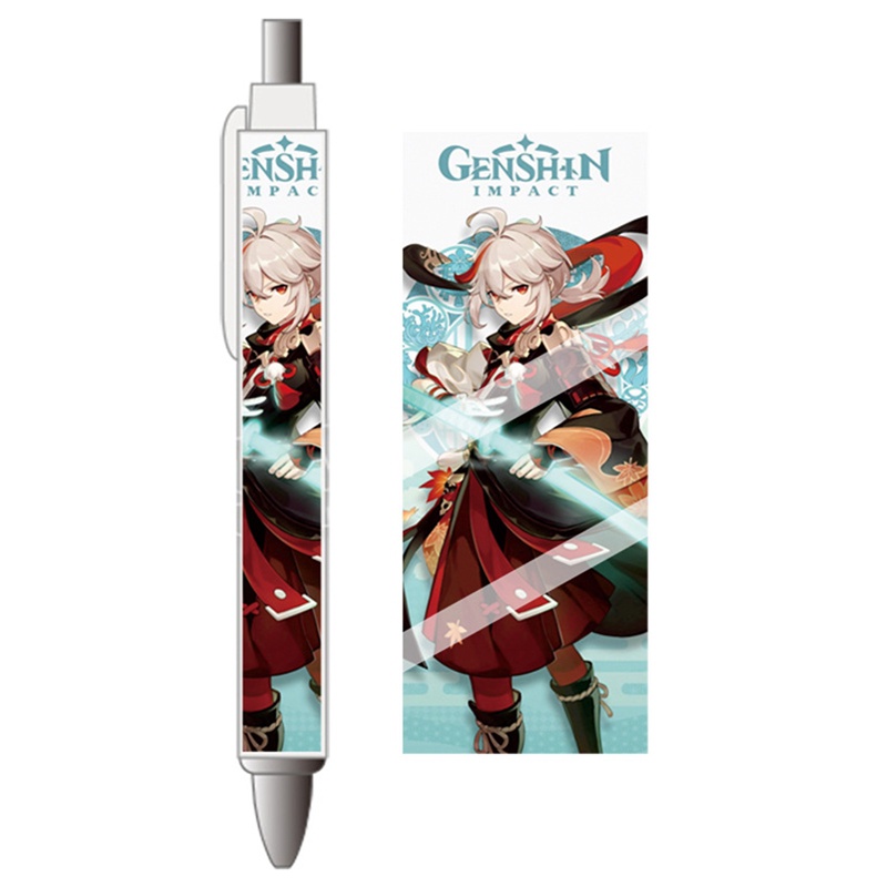 Bút Bi Mực Đen 1mm Hình Anime Genshin Impact