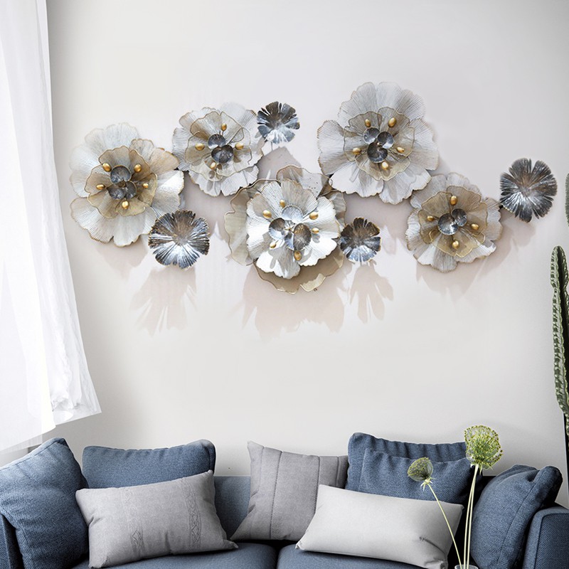 Tranh Sắt Treo Tường Nghệ Thuật, Tranh Decor Trang Trí Hoa Nghệ Thuật mã A2025 size 158cm