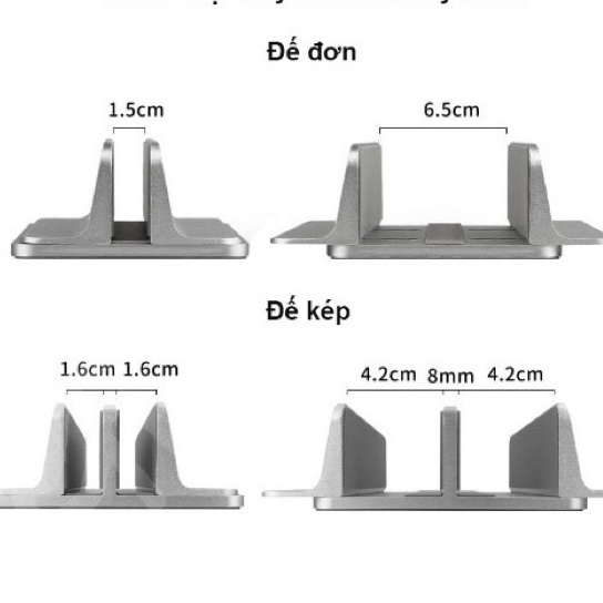 Giá đỡ đế kẹp để Macbook Laptop máy tính bảng Ipad Surface dạng đứng bằng nhôm nguyên khối - laptop stand (AM01)