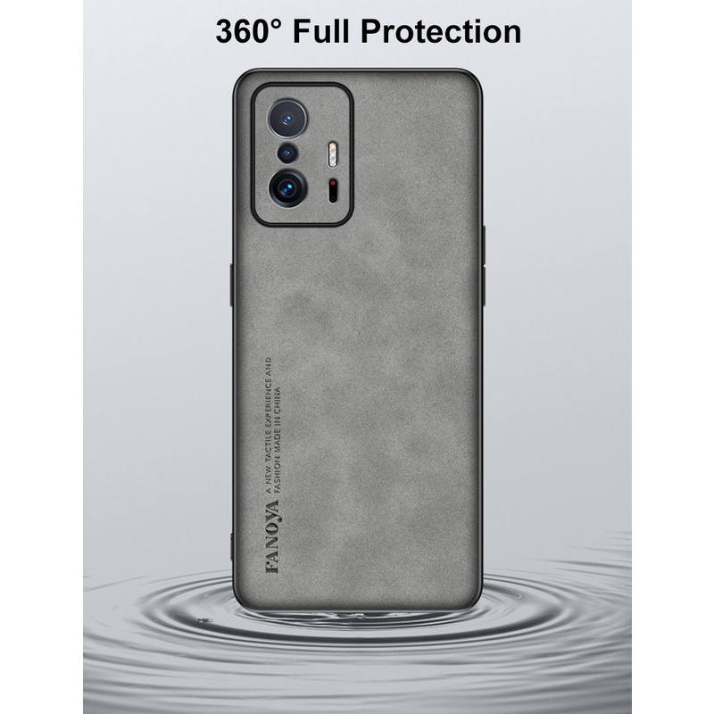 Ốp Điện Thoại Da Cừu Phối Silicon Mềm Chống Sốc Sang Trọng Cho Xiaomi 11T 11T Pro