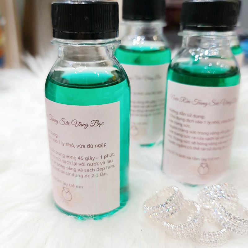 Nước rửa trang sức bạc siêu sạch siêu sáng không độc hại 100ml | MiASJ Mi.A Trang sức bạc