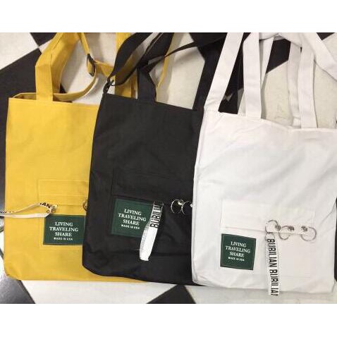 (MẪU 1)Túi Tote 3 Khoen Vàng-Đen-Trắng-Xanh đen - [ Phong Cách Hàn Quốc ] Store4girls