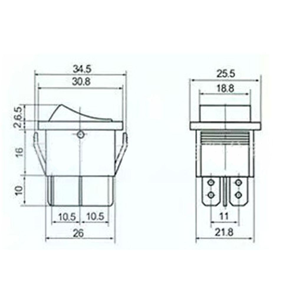 Set 5 Công Tắc Bật / Tắt 2 Vị Trí 4 Pin