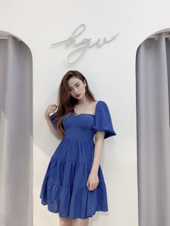 Váy cúp ngực xanh