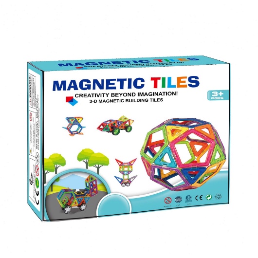 Đồ chơi xếp hình lắp ghép nam châm 50 chi tiết, size lớn. MAGNETIC