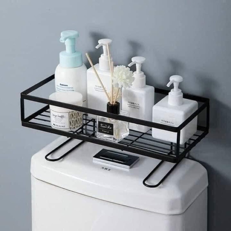 Kệ sắt sau toilet 1 tầng