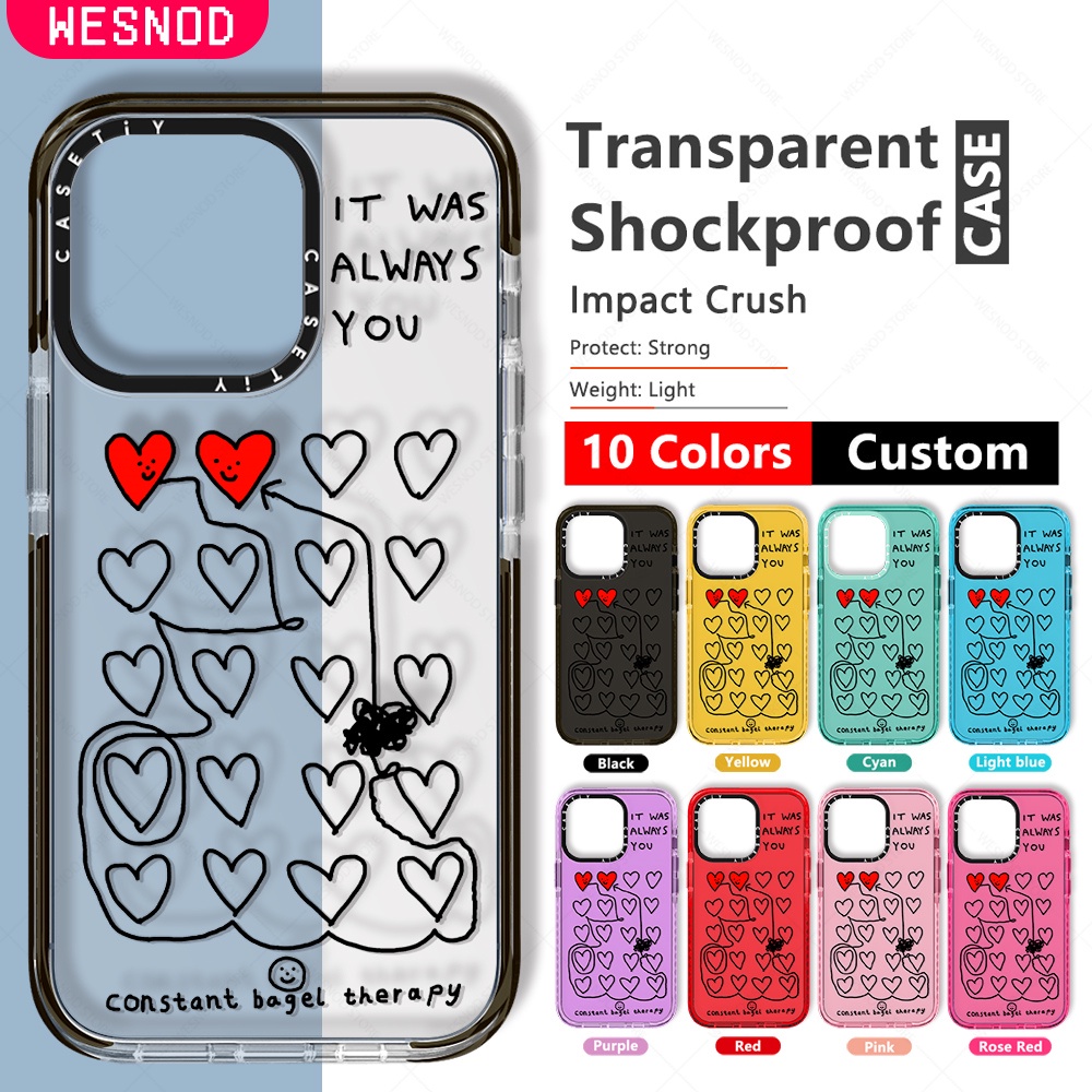 chống sốc suốt Thời Trang đẹp Ốp Điện Thoại In Chữ It Always You Heart Cho IPhone 12 Pro Max 15 14 Xs X Xr 7 8 Plus 11 13 Mini Se2020 gấu dẻo Mềm Silicon chống va Siêu Mỏng thương hiệu điện thoại ốp chống bẩn trong nắp
