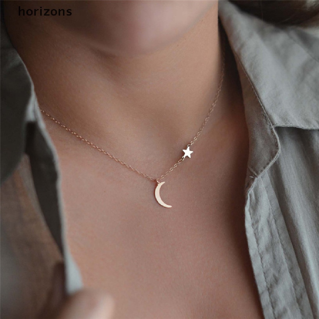 Vòng cổ HợP Kim HìNh MặT Trăng Và Ngôi Sao Xinh XắN