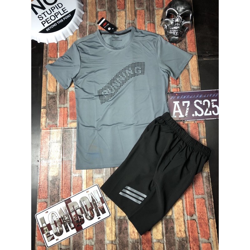 Bộ Thể Thao Nam Running Vải Thun 4 Chiều 💖FREESHIP💖  [NB Fashion] | BigBuy360 - bigbuy360.vn