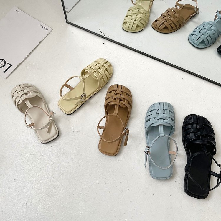 [ Mã 66CBSALE giảm 30K đơn 200K] Sandal Đế Phẳng Mũi Tròn Thời Trang Đi Biển Thoải Mái Cho Nữ | BigBuy360 - bigbuy360.vn