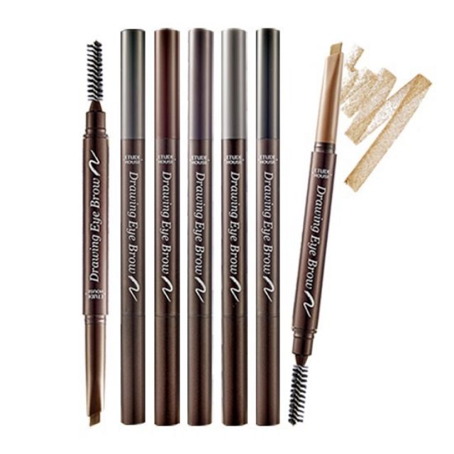 Chì kẻ mày 2 đầu Etude House Drawing Eye Brow #1 Dark Brown 2 Gray Brown #3 Brown