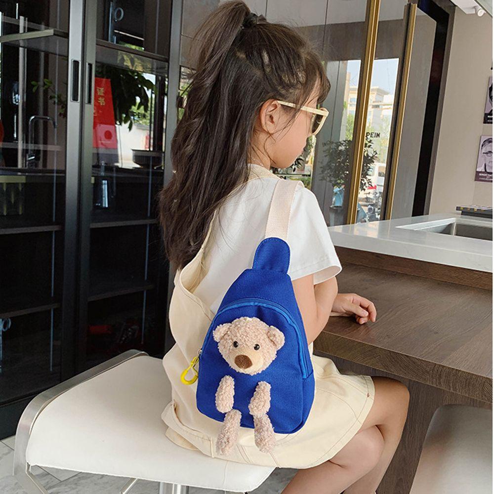 Túi Đeo Chéo Ngực / Đeo Trước Ngực Bằng Vải Bông Sức Chứa Lớn Hình Gấu Hoạt Hình Dễ Thương