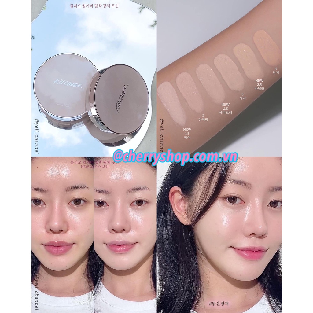 Phấn Nước Clio Kill Cover Glow Fitting Cushion SPF50+ PA+++ (kèm 1 lõi ) NEW