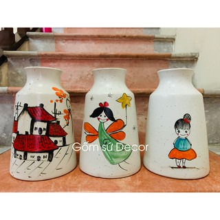 Bình hoa thắt miệng - Gốm sứ Bát Tràng