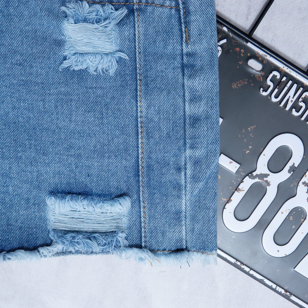 Quần Sọt Jeans Cạp Cao Chip Thân Form chữ A Siêu HOT