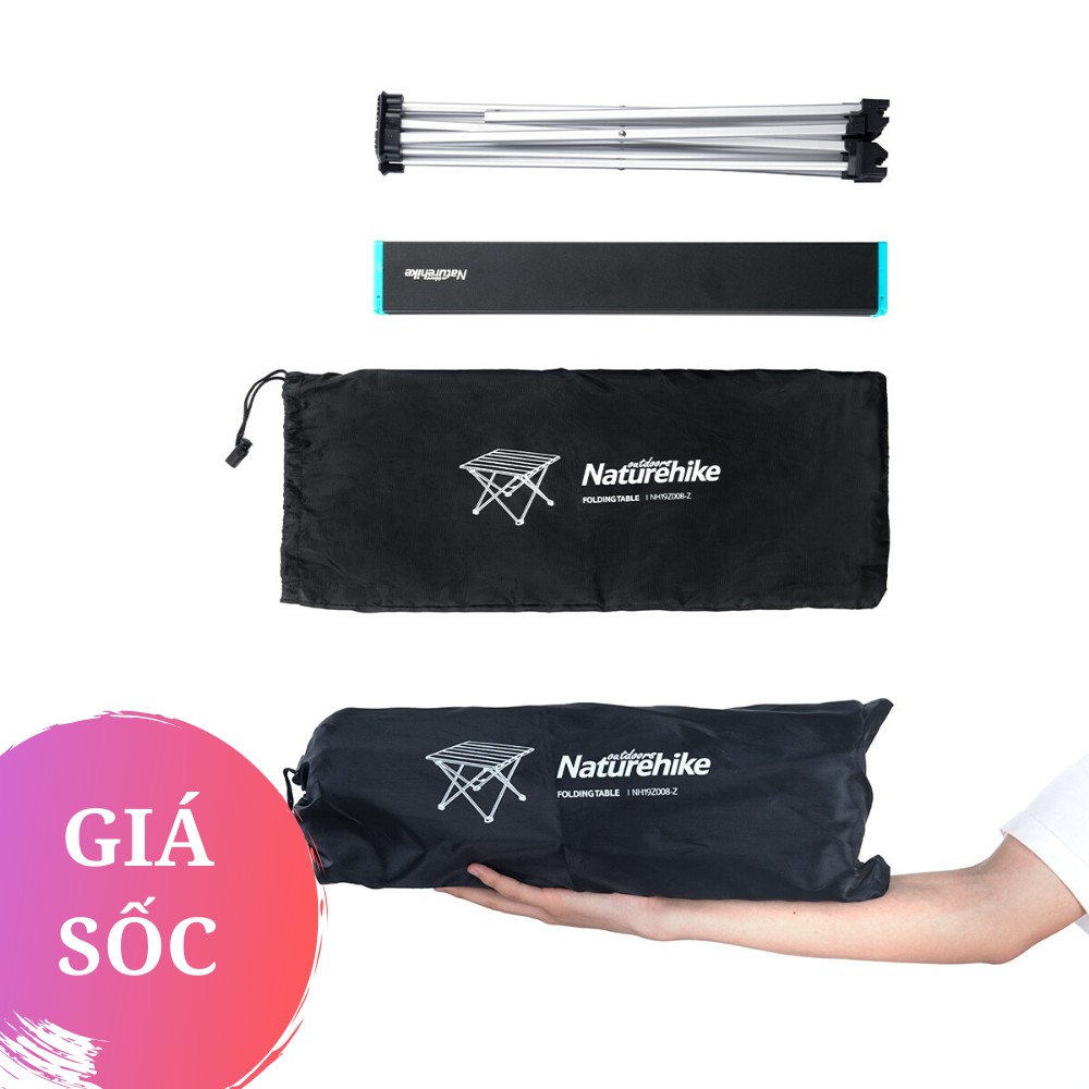 Bàn Xếp Dã Ngoại Di Động Cầm tay Siêu nhẹ cho Du Lịch Picnic Cắm Trại Câu cá NatureHike NH19Z008-Z
