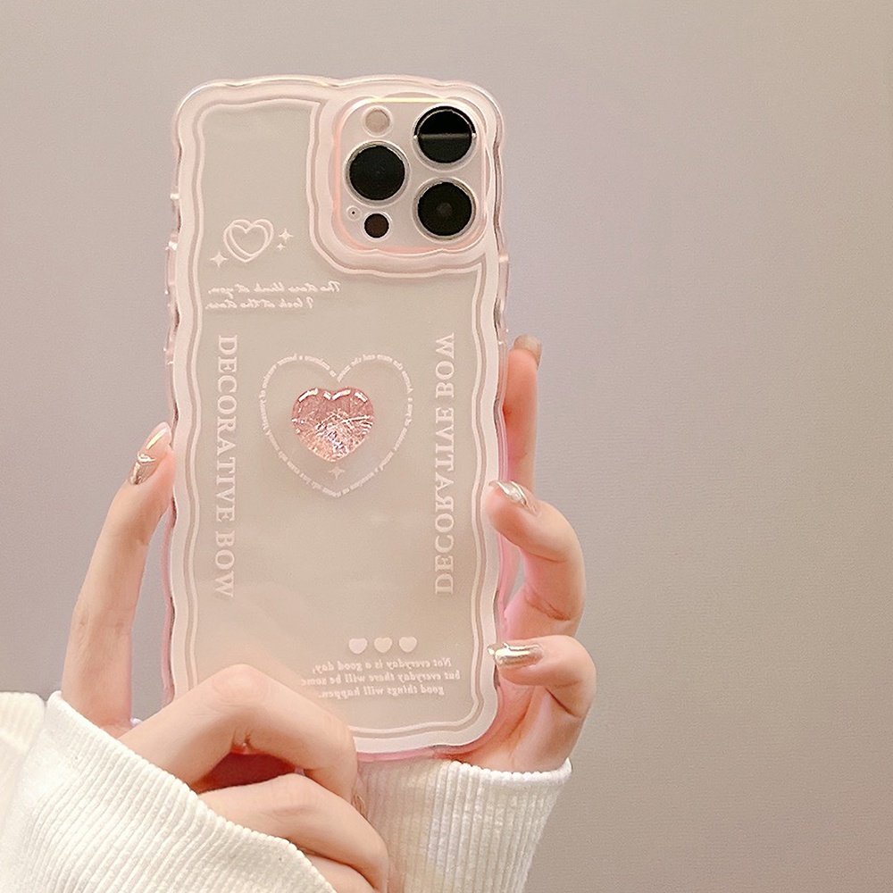 Ốp Điện Thoại TPU Mềm Trong Suốt Chống Sốc Họa Tiết Trái Tim Ba Chiều Cho iPhone 11 12 13 Pro max mini XS max xr 7 8 se2020 plus