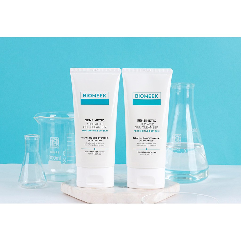 Gel rửa mặt Biomeek dành cho da nhạy cảm Biomeek Sensimetic Mild Acid 120ml