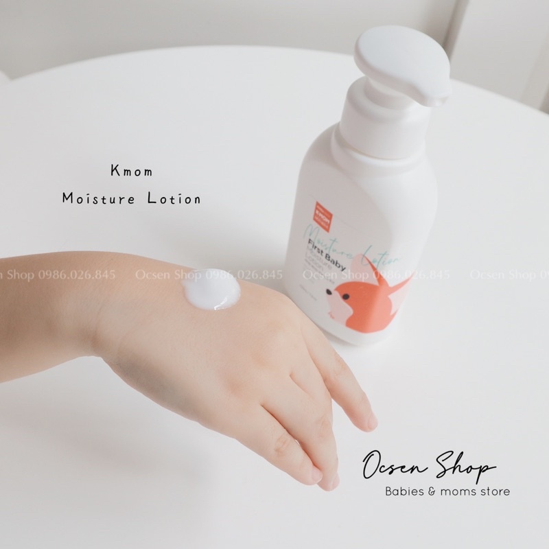 Sữa dưỡng ẩm hữu cơ cho bé K-MOM Jojoba, sữa dưỡng thể tinh chất rau má 225ML